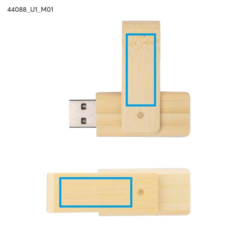 Pamięć USB bambusowa TWISTER 16 GB brązowy