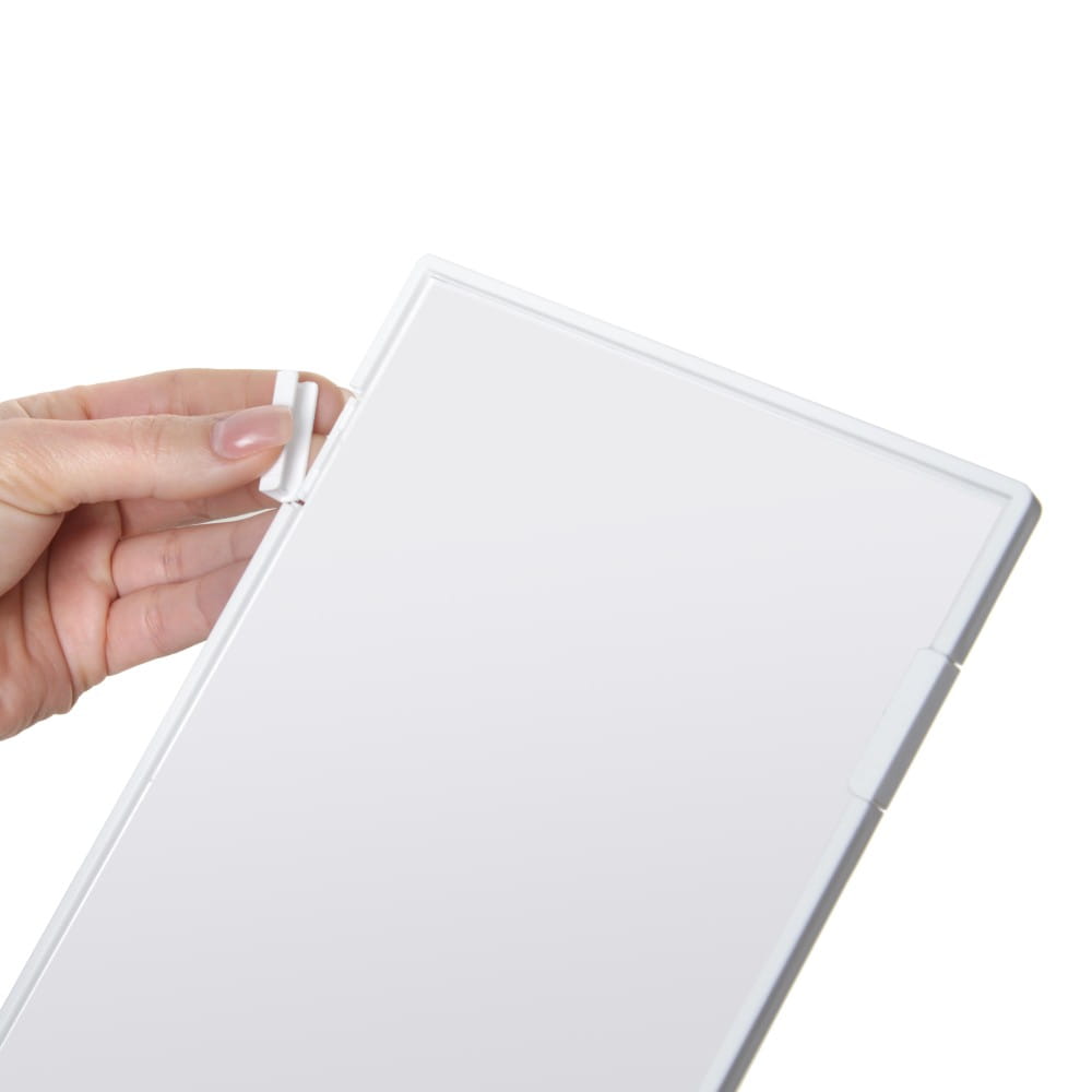 Stojak informacyjny na menu SCRITTO® A6 z podstawą T w kolorze białym dwustronny przeglądarka ekspozytor do postawienia na stół stojak na menu na informację na ulotkę na plakat