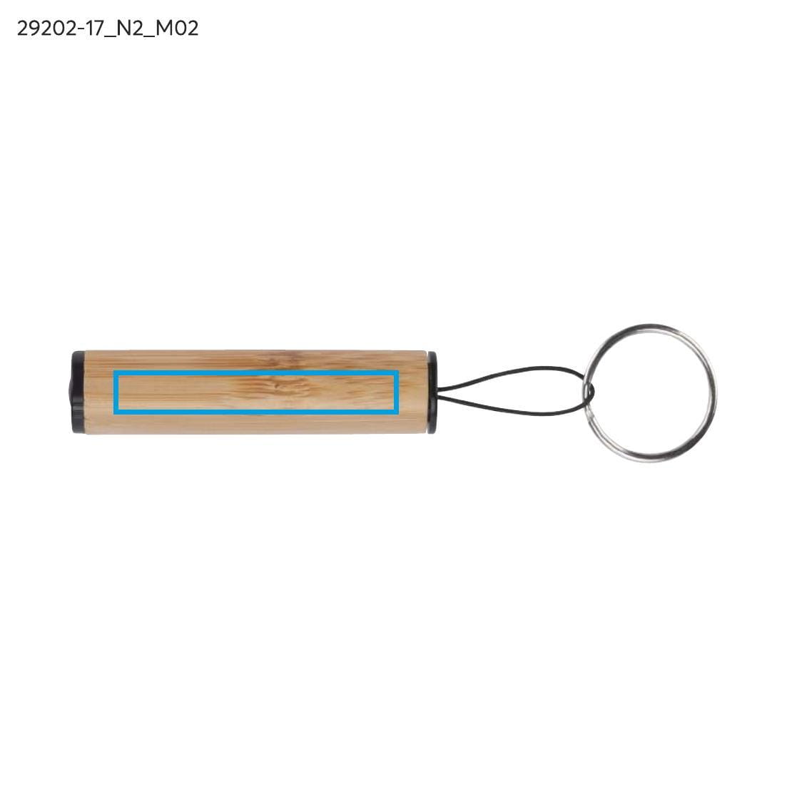 Linterna con llavero DULO beige (natural) con logo