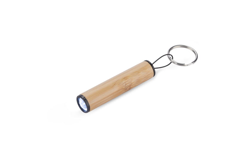 Linterna con llavero DULO beige (natural) con logo