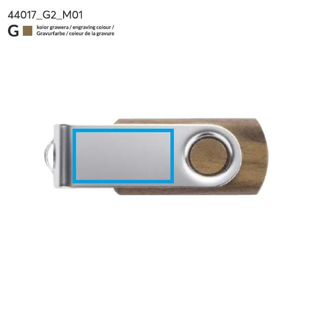 Memoria USB TWISTER WALNUT 16 GB marrón