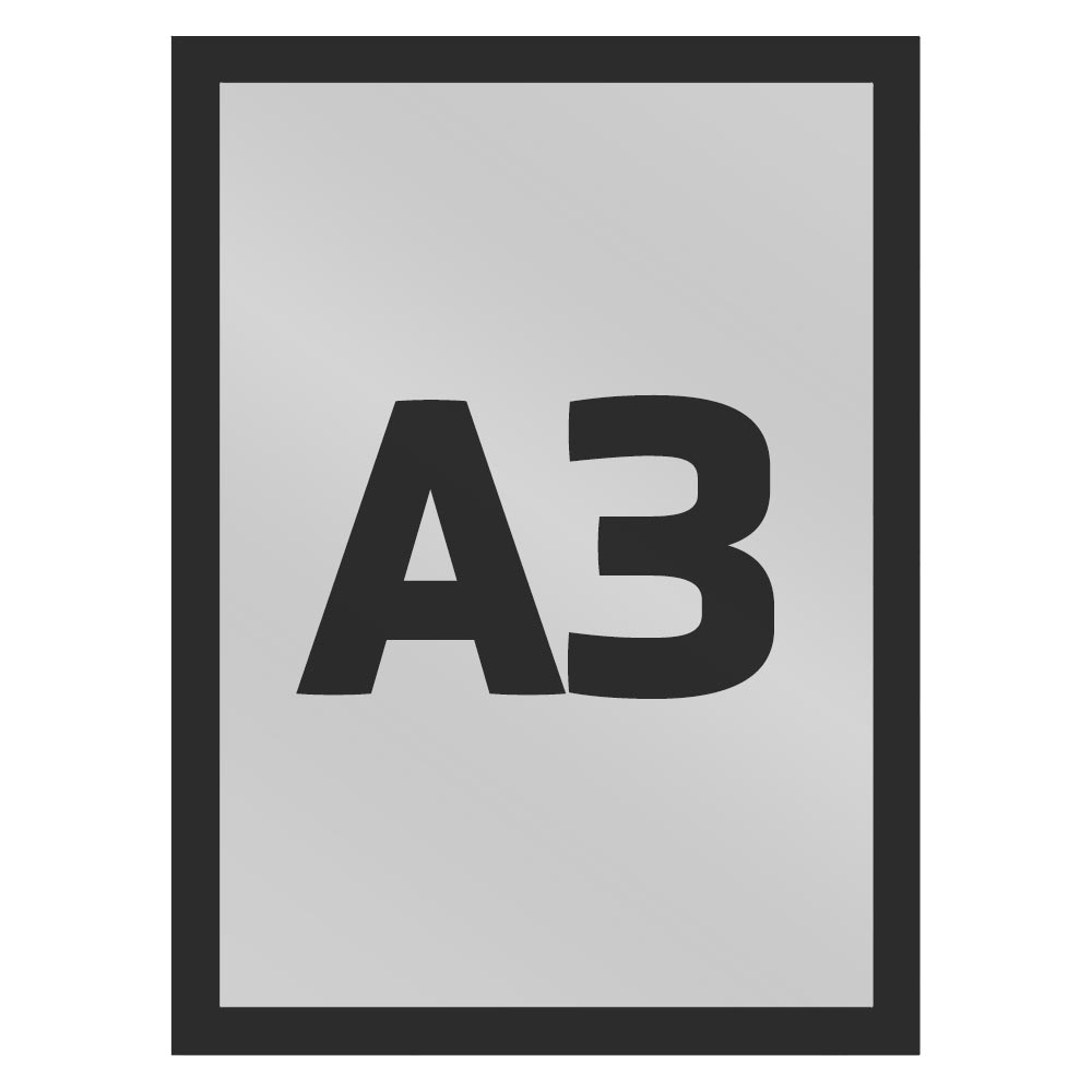 Ramka magnetyczna A3 Economy jednostronna czarna ramka informacyjna magnetyczna ramka informacyjna reklamowa na plakat