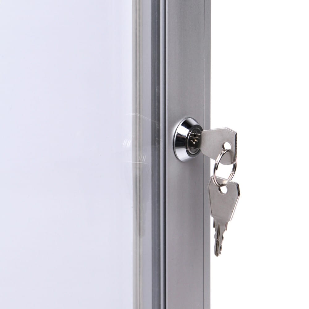 SCS 8xA4 Magnetic Display Case 88x61 cm Closed with a Key for Indoor Use, Indoor and Outdoor Display Cabinet, Advertising Display Case, Information Display Case, Notice Board, Information Board