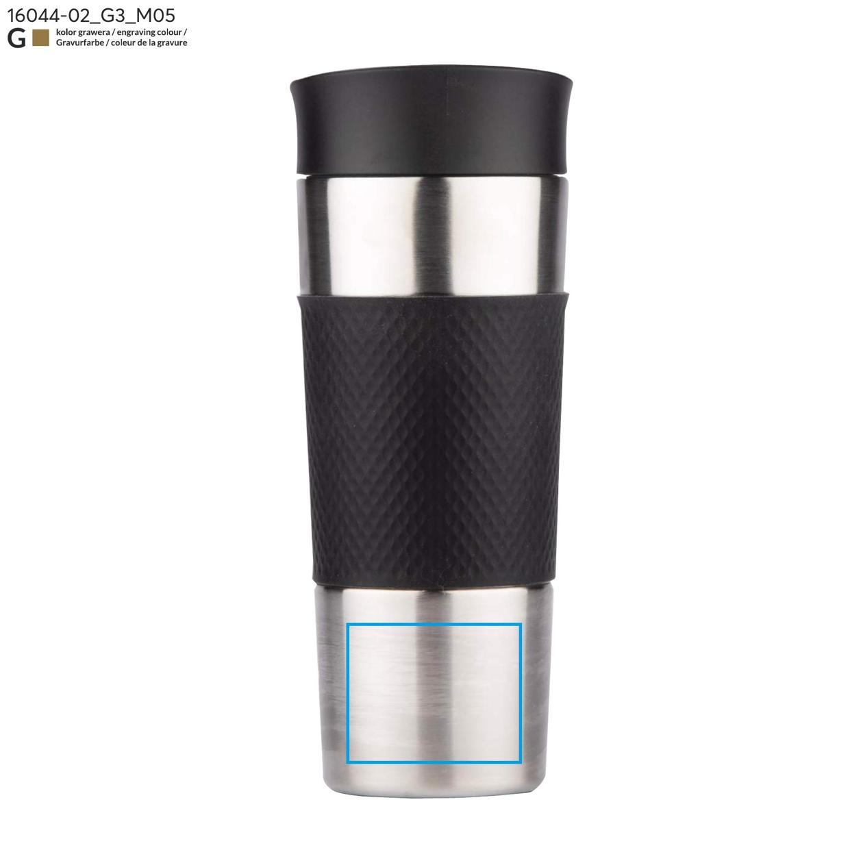Kubek termiczny RONDE 420 ml czarny