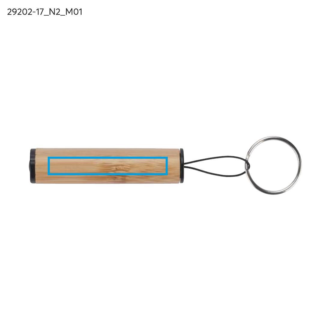 Linterna con llavero DULO beige (natural) con logo