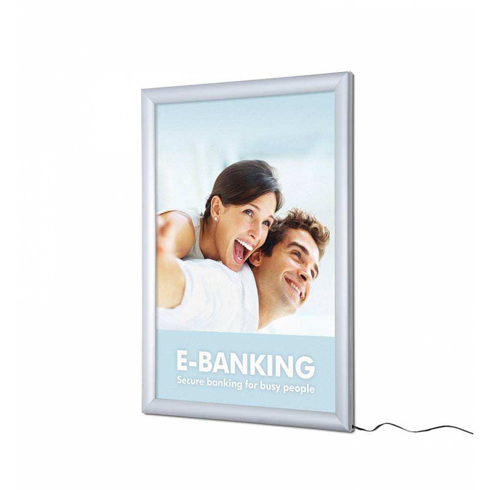 Ramka LED podświetlana PLED Standard A2 (42,0 x 59,4 cm) rama na plakat zdjęcia obraz zatrzaskowa OWZ podświetlana rama plakatowa wysokiej jakości