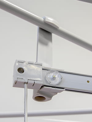 Hybrid counter illuminated with LED