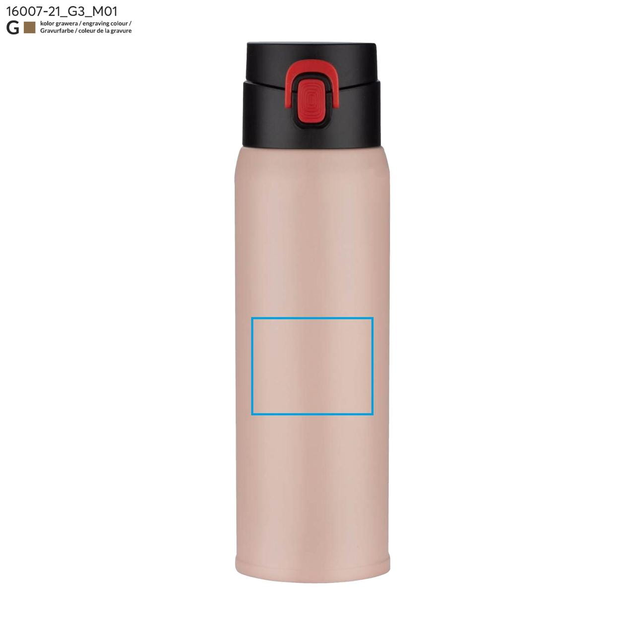 Kubek termiczny FADE 420 ml różowy