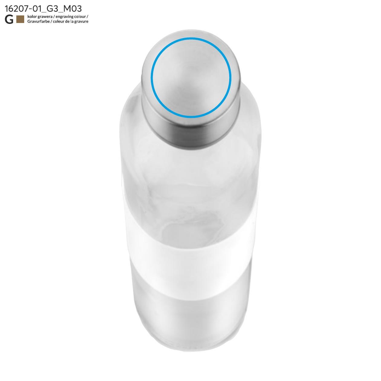 Butelka szklana GLASSI 510 ml biały