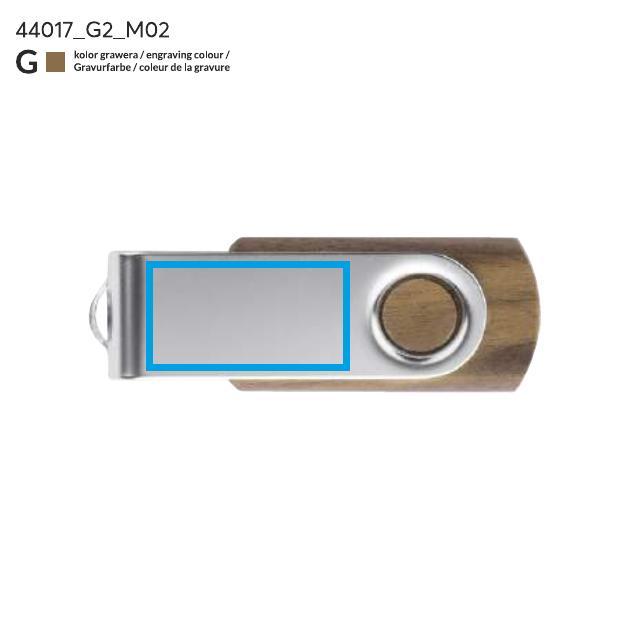 Memoria USB TWISTER WALNUT 16 GB marrón