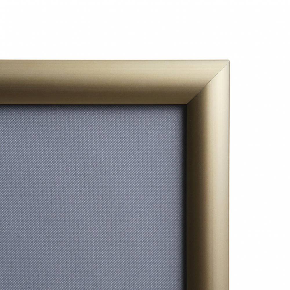 Ramka zatrzaskowa KRAST A4 (21,0 x 29,7 cm) aluminiowa złota z ostrym prostym narożnikiem rama ramka plakatowa OWZ ścienna na plakat na zdjęcia profil 25 mm