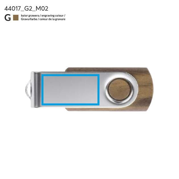 Memoria USB TWISTER WALNUT 16 GB marrón