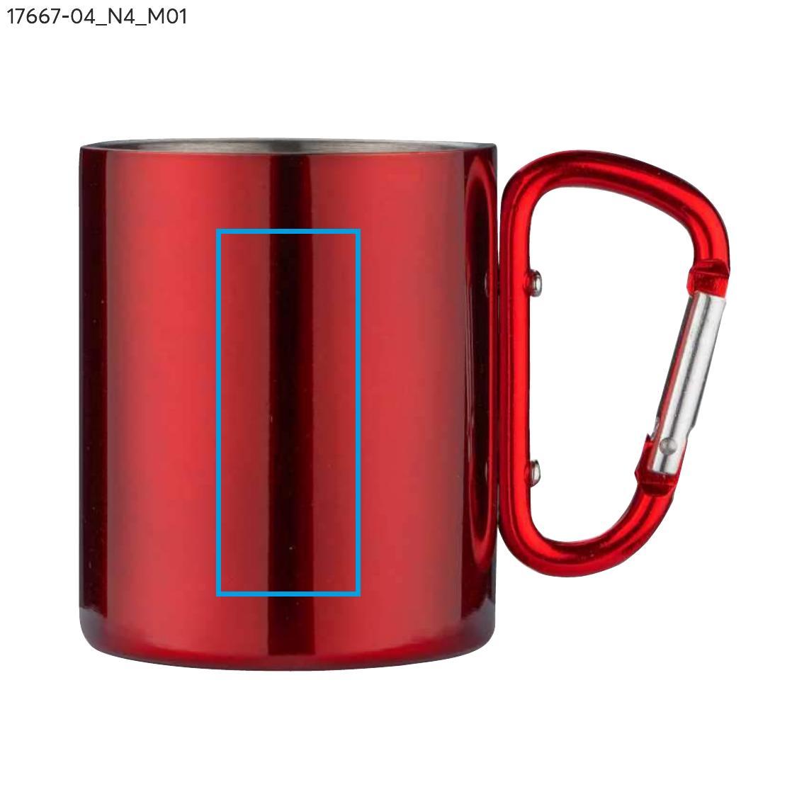 Kubek z karabińczykiem CAMP 250 ml czerwony
