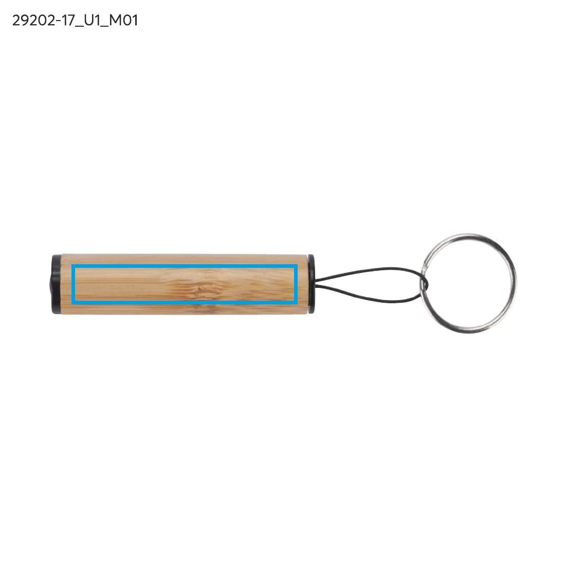 Linterna con llavero DULO beige (natural) con logo