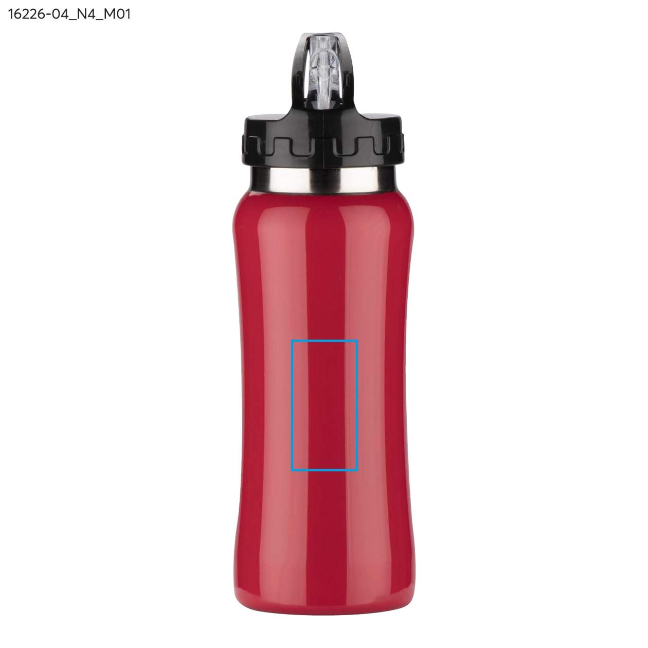 Bidon stalowy PATRO 600 ml czerwony