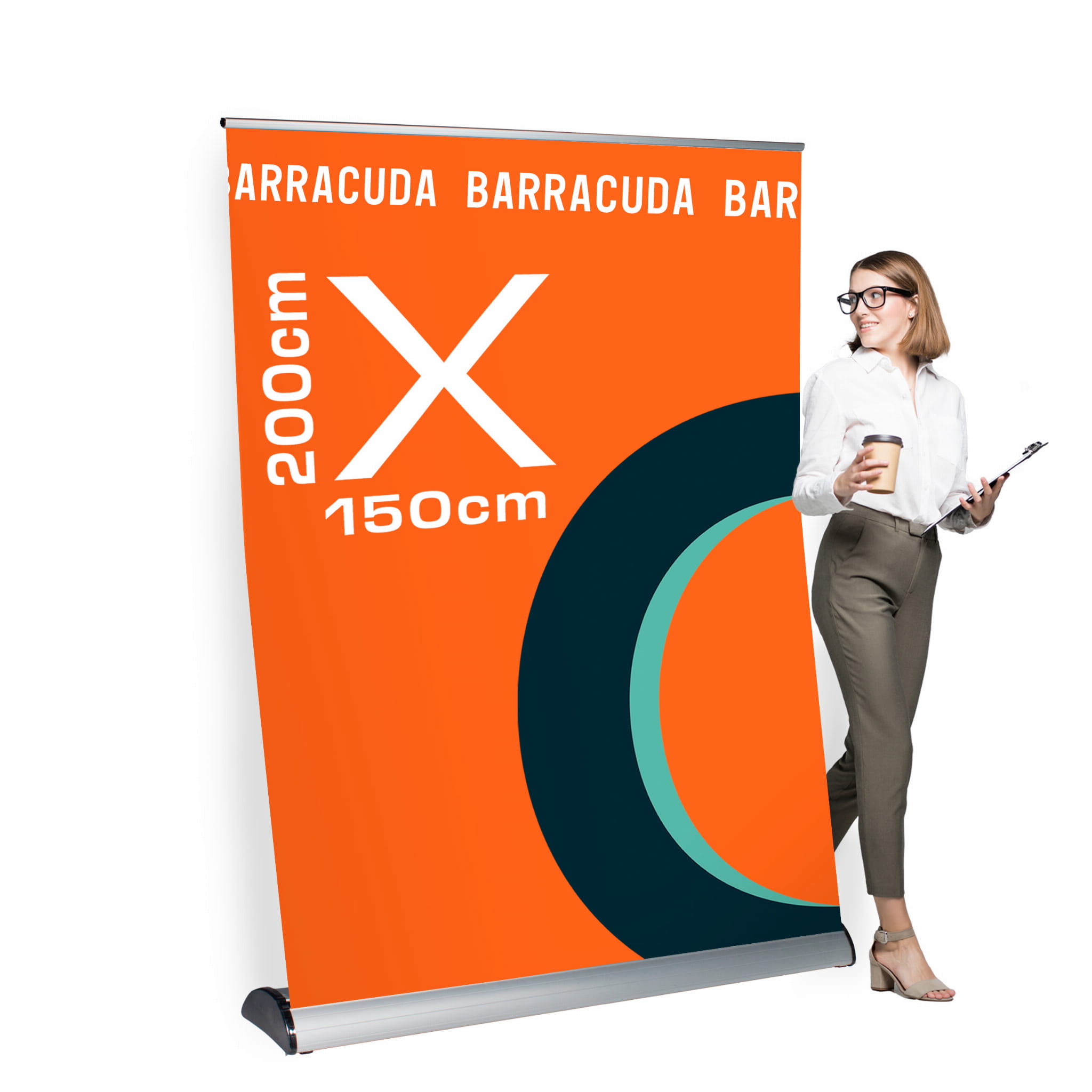 Rollup Barracuda 150 x 200 cm stojak reklamowy rozwijany z opcją wydruku