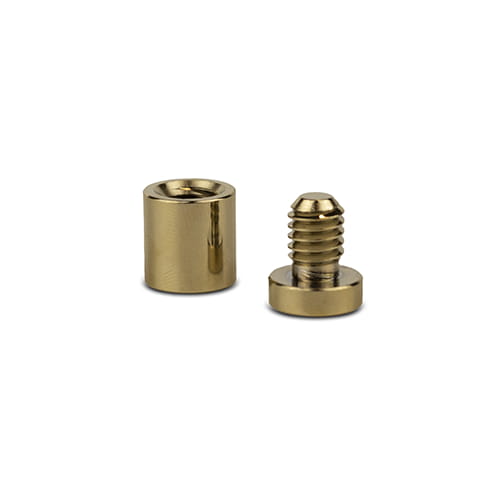 Dystans montażowy 19mm Ø Mosiądz Złoty 19x19