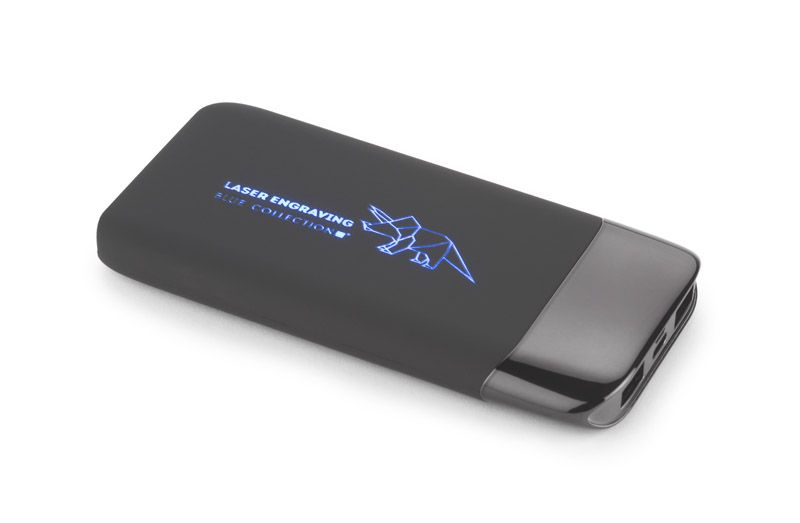 Power bank MING 8000 mAh USB-C niebieski z logo