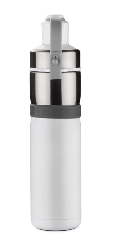 Bidon termiczny BREEZE 500 ml biały z logo