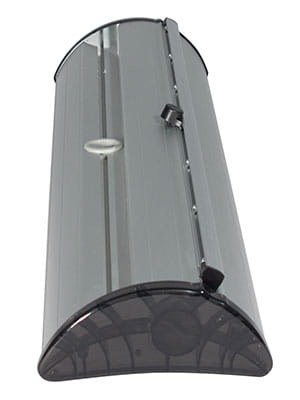 Barracuda Roll-up 80 x 200 cm rolled advertising stand with a printout