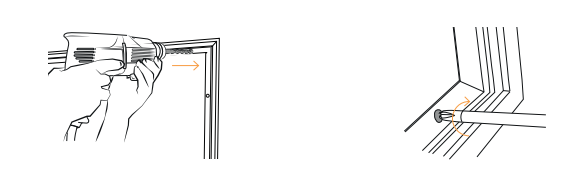 Montaje del marco de pared