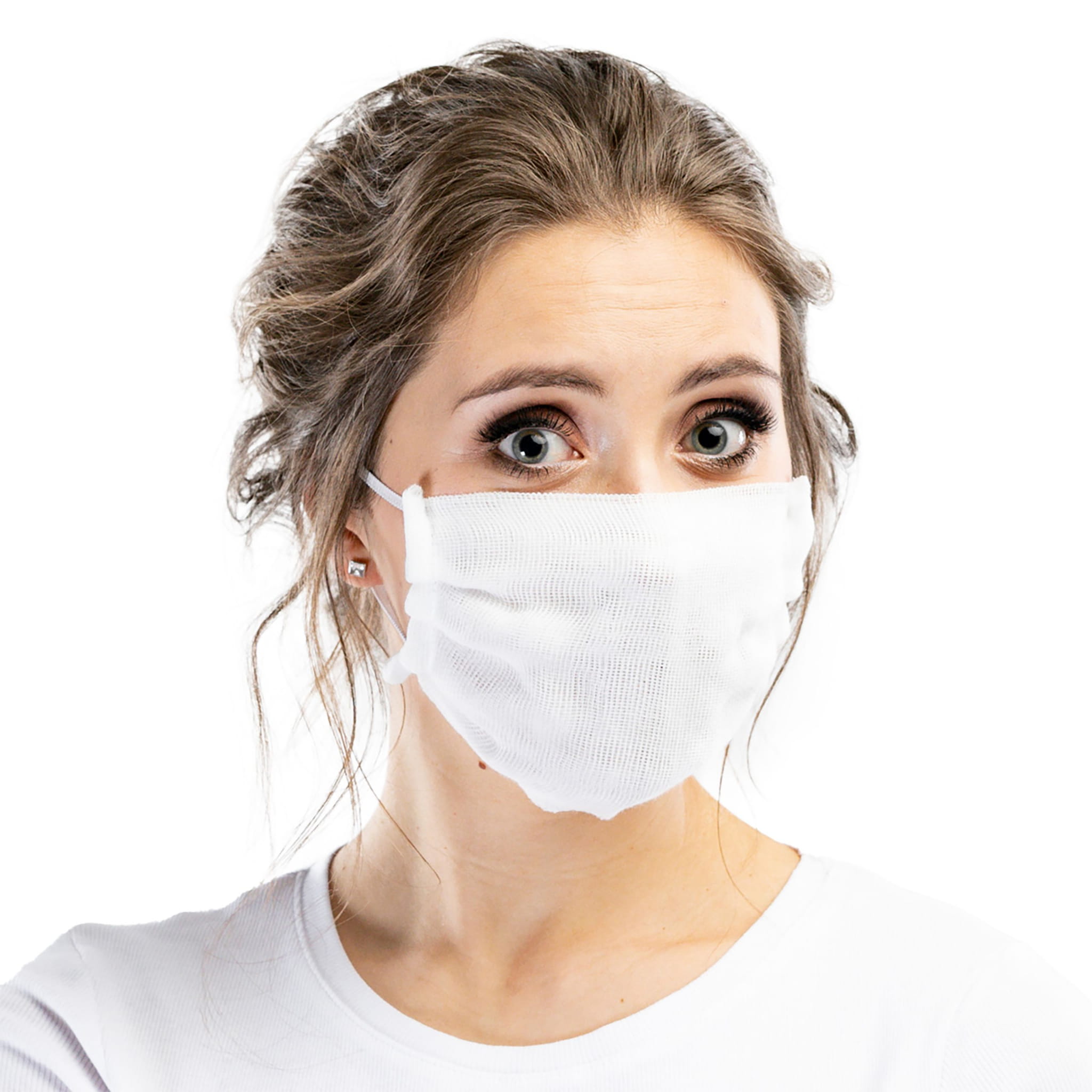 Mujer con mascarilla protectora