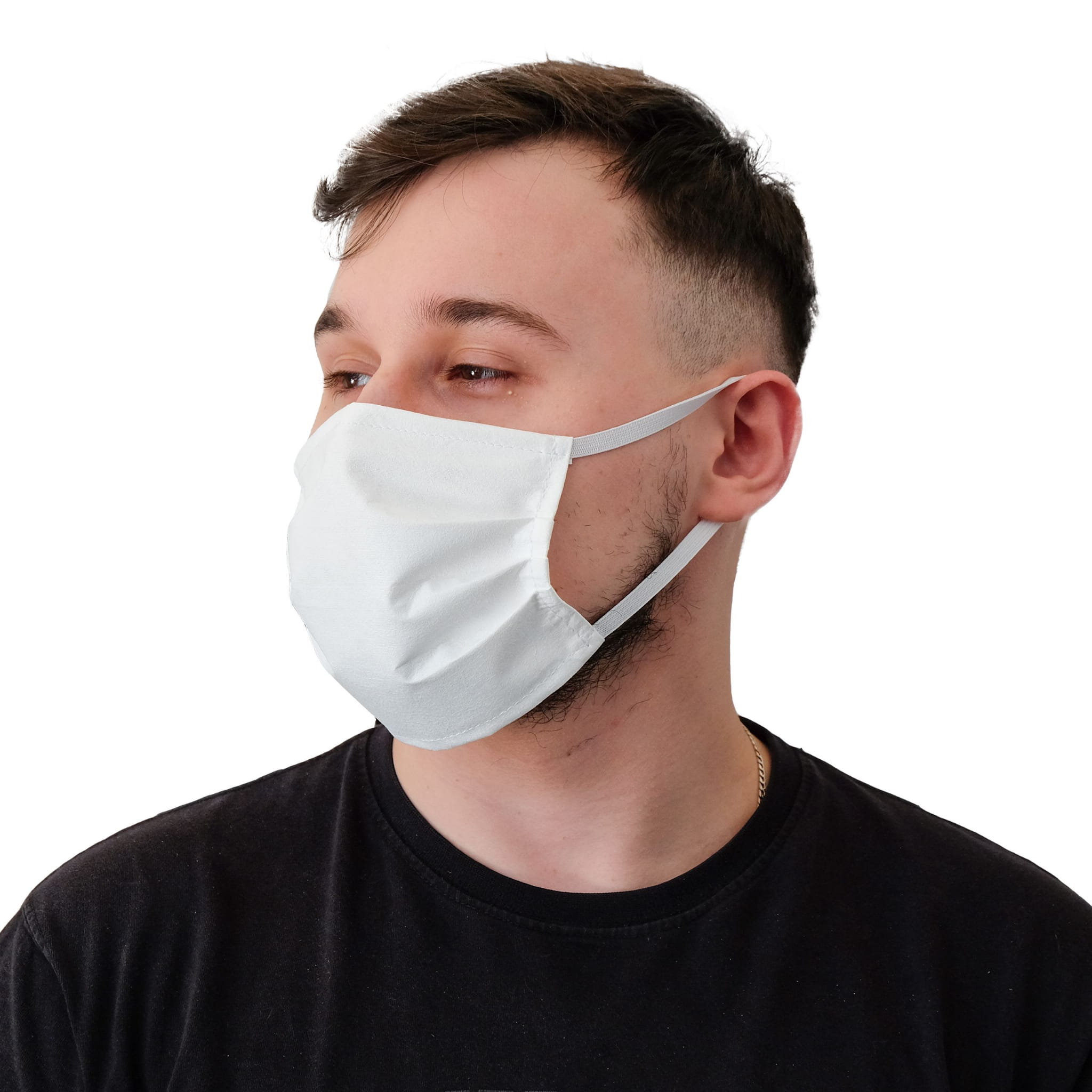 Hombre con mascarilla protectora