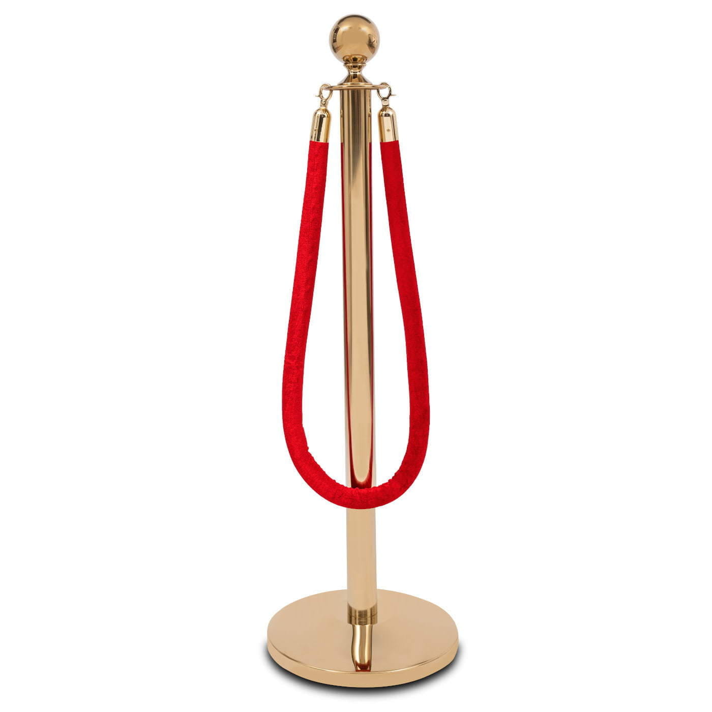 Pilar separador con cuerda roja