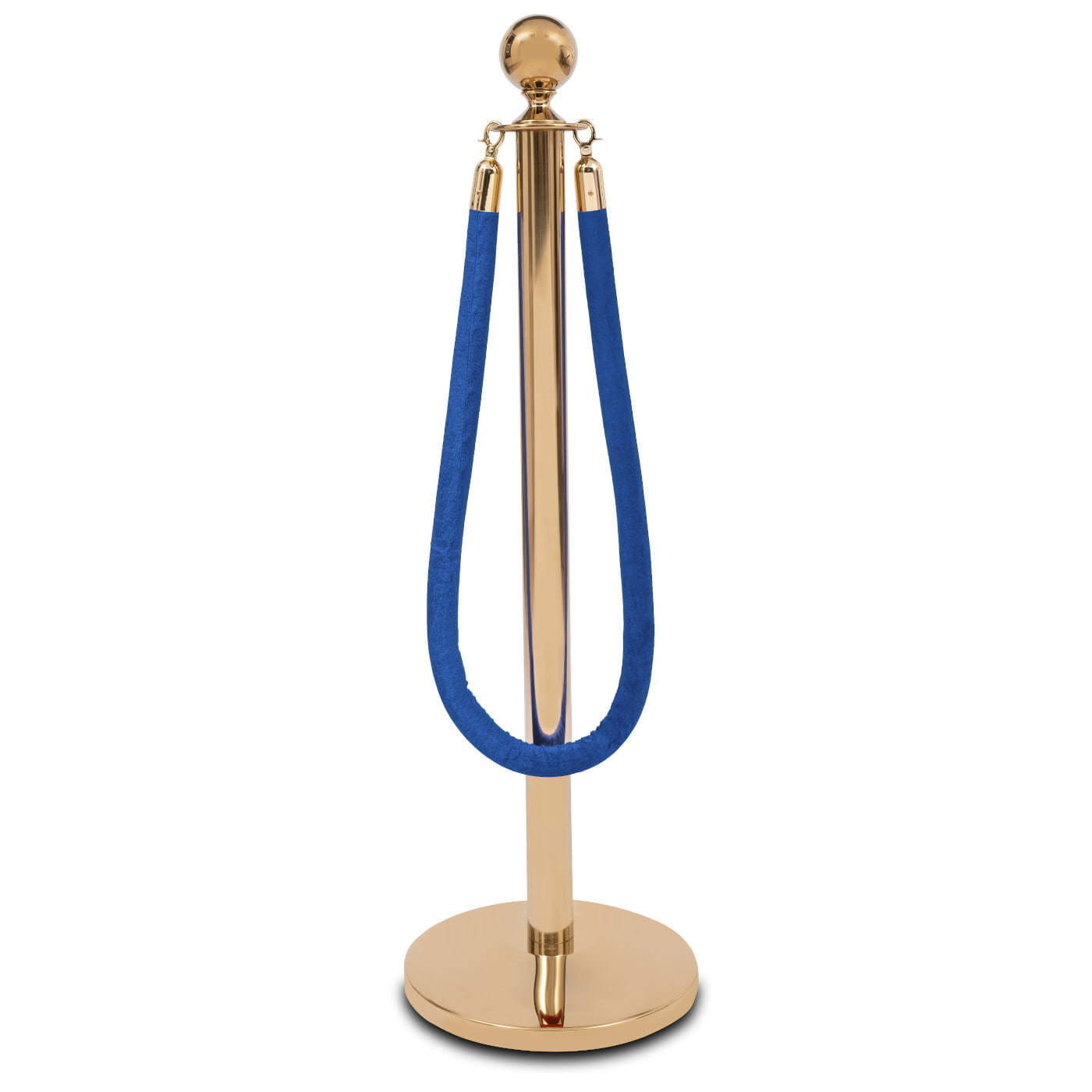 Pilar separador con cuerda azul